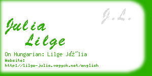 julia lilge business card
